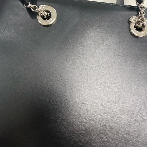 Cartier Black Leather Tote with Silver Hardware - Picture 8 of 13